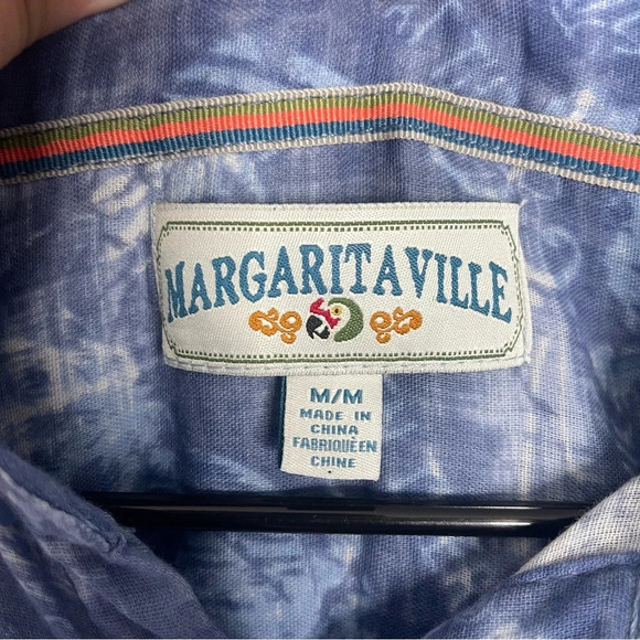 Jimmy Buffet Margaritaville Men’s Hawaiian Short Sleeve Button Down Shirt Medium - Picture 3 of 5
